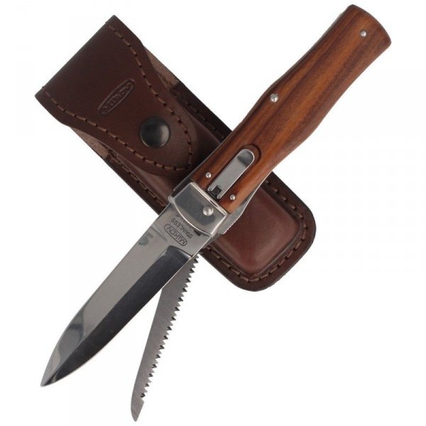 Nóż sprężynowy Mikov Predator palisander wood z piłą (241-nd-2/kp)