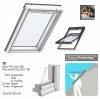 Okno Dachowe Velux GGU 0070 Uw = 1,3 Drewniano-poliuretanowe białe okno obrotowe z szybą energooszędną, hartowaną i laminowaną P2A