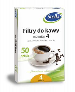 Filtr papierowy do ekspresu rozmiar 4 (50szt.)  STELLA