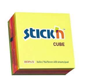 Bloczek STICKN 76x76mm 400k mix 5 kolorów neonowych 21012