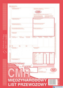 800-2N CMR A4 80kartek 1+4 numerowany międzynarodowy list przewozowy M&P