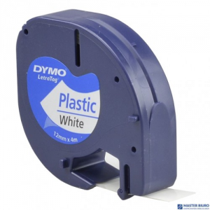 Taśma DYMO 12mm/4m - plastikowa, biała S0721660