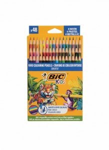 Kredki drewniane BIC Kids Smooth ECO Pudełko 48szt 303184