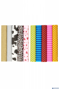 Bibuła marszczona Creatinio 25x200 mały mix wzory komplet 10 sztuk 400153934 TOP-2000