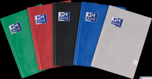 Brulion Oxford Esse szyty A4 96 kartek 90g linia z marginesem mix kolor 400174965