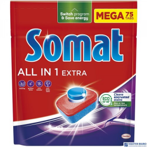 SOMAT Tabletki do zmywarki MEGA 75 szt. All in one Extra  09343