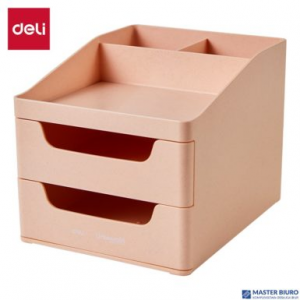 Organizer na biurko - szufladki  Deli EZ421, Urbanroot, różowy.