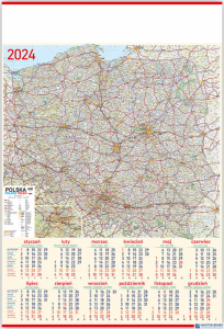 Kalendarz Plakatowy B-1, P20 - MAPA 2024 TELEGRAPH