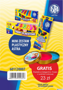 Mini zestaw plastyczny Astra - plastelina inteligentna Frozen gratis, 601120007