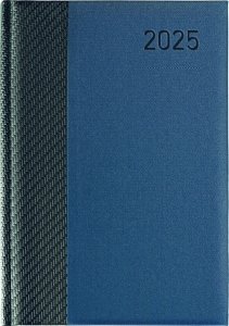 Kalendarz A-5 STANDARD książkowy (KS1), 06 - grafit carbon / granat linea 2025 TELEGRAPH