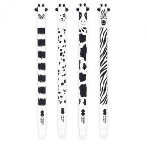 Długopis wymazywalny BLACK&WHITE, 0.5mm, niebieski,  Happy Color HA 4120 01BW-3