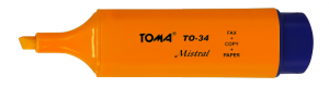 Zakreślacz MISTRAL, szeroka końcówka 1-5mm, pomarańczowy TO-334 Toma