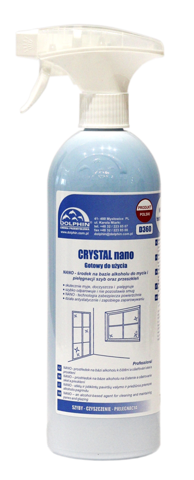 DOLPHIN Crystal Nano 0,75L - Środek na bazie alkoholu do mycia i pielęgnacji szyb oraz przeszkleń D 360/0,75