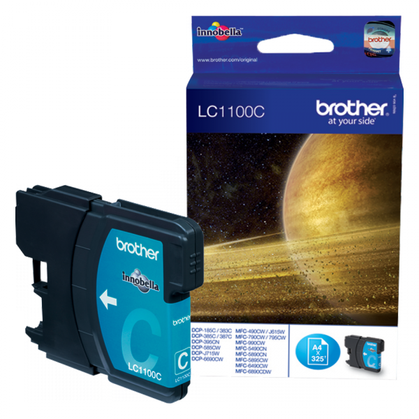 Tusz BROTHER (LC1100C) niebieski 325str DCP-185C/385C/585CW/669
