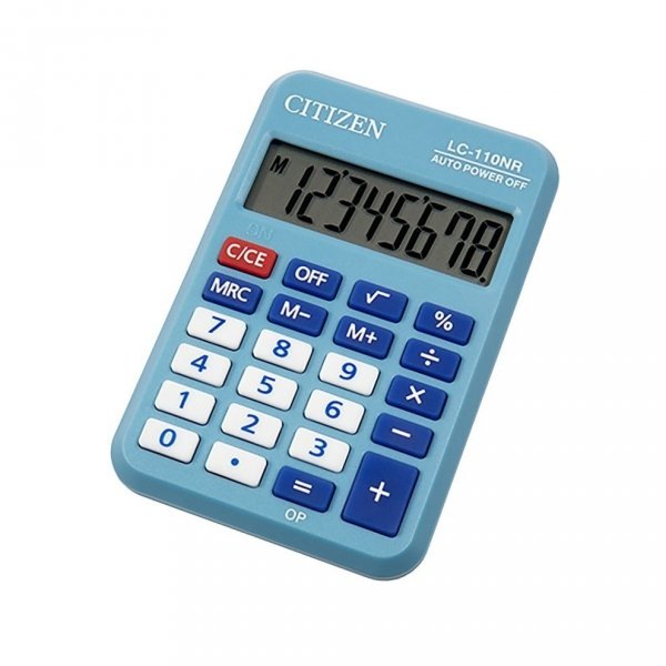 Kalkulator LC 110 niebieski mini niebieski CITIZEN