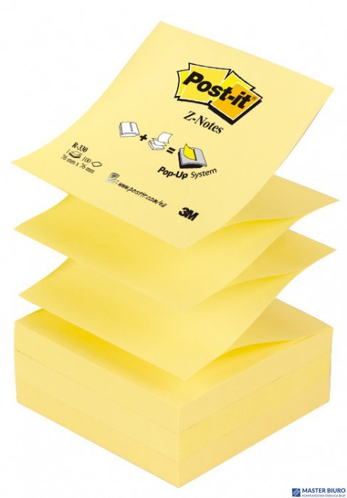 Bloczek 3M POST-IT Z-Notes R-330 76x76mm 100k FT510000092 harmonijkowy