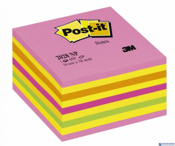 Bloczek 3M POST-IT 2028-NP 76x76mm różowy 450k FT510093204