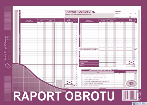 413-1 RO Raport obrotu MICHALCZYK I PROKOP