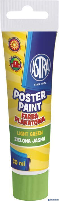 Farba plakatowa Astra tuba 30 ml - jasna zieleń, 83110910