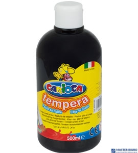 Farba tempera 500 ml, czarna CARIOCA 170-2358/170-2649