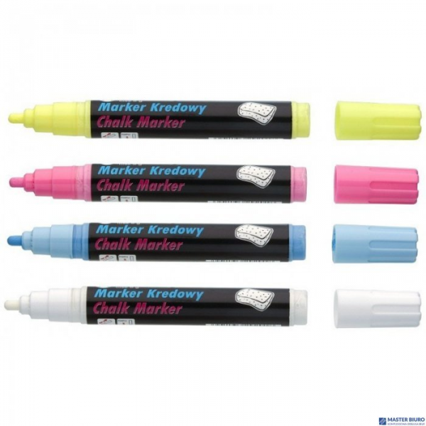 Marker kredowy, końcówka ścięta 15mm, 25g tuszu niebieski TO-290 Toma
