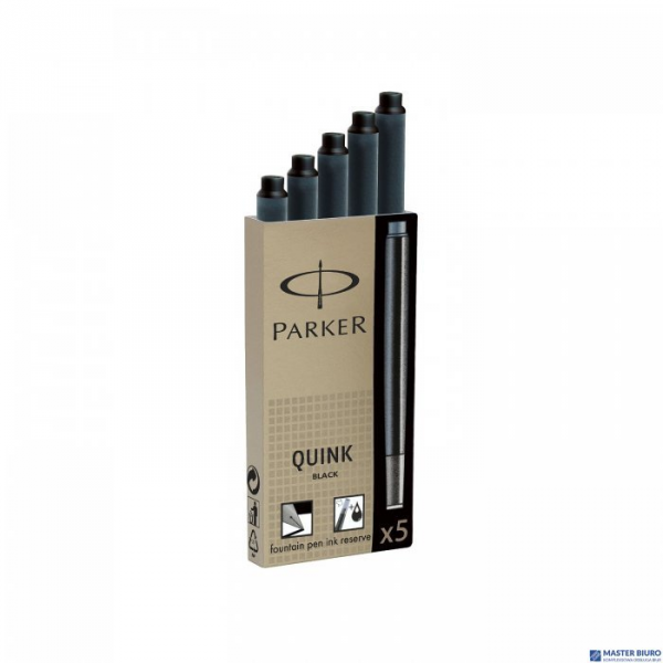 Naboje z Atramentem QUINK - STANDARD czarny - 5 szt. w pudełku 1950382 PARKER