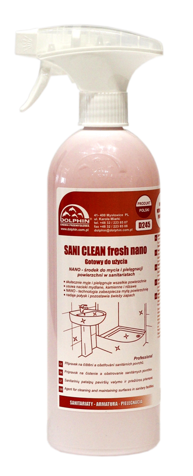 DOLPHIN Sani Clean Fresh Nano 0,75L - Środek do mycia i pielęgnacji powierzchni w sanitariatach D 245/0,75