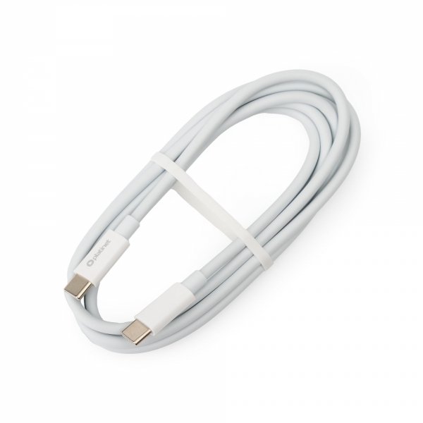 Kabel TYPE USB-C to USB-C, biały, 1.5m, 100W (5A), 480 MBPS TPE, PLATINET PSCCC1100TW
