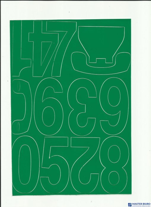 CYFRY samop. 8cm (8) zielone ARTDRUK