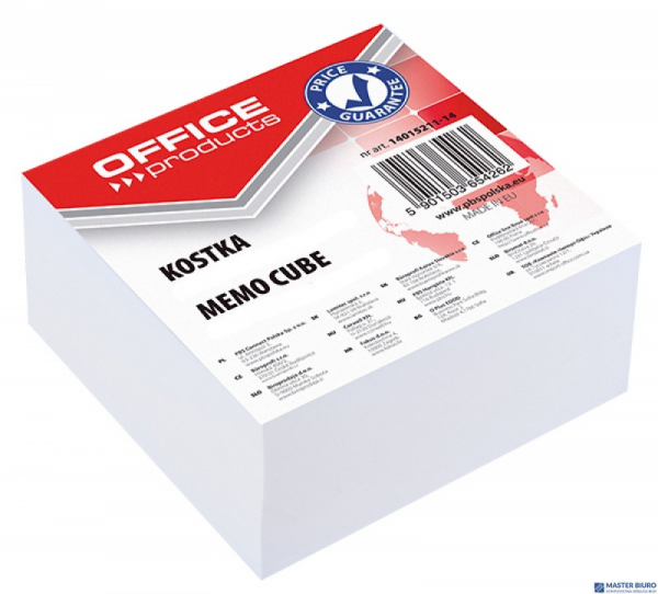 Kostka  klejona, 85x85x40mm, biała, typu OFFICE PRODUCTS 14053311-14