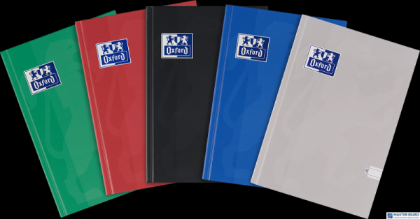 Brulion Oxford Esse szyty A4 96 kartek 90g linia z marginesem mix kolor 400174965