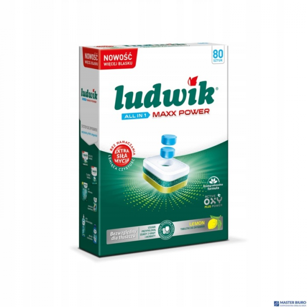 LUDWIK Tabletki do zmywarki ALL IN ONE MAX POWER A80 LEMON