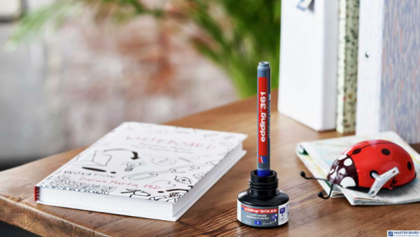 Marker EDDING 1mm do tablic okrągła końcówka czarny 361/001/C suchościeralny