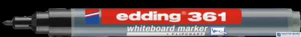 Marker EDDING 1mm do tablic okrągła końcówka czarny 361/001/C suchościeralny