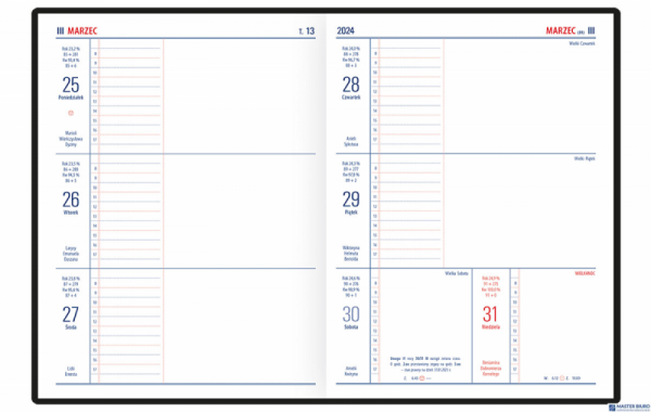 Kalendarz TENO notesowy 2025 (N1) TELEGRAPH