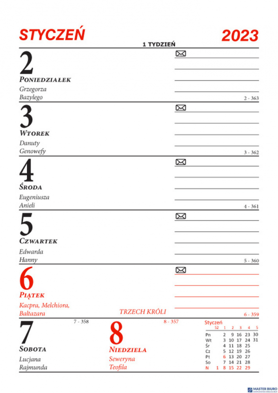 Kalendarz biurowy B1-MERKURIER-2026, BESKIDY