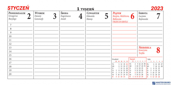 Kalendarz biurowy B12 JOWISZ-2025  BESKIDY