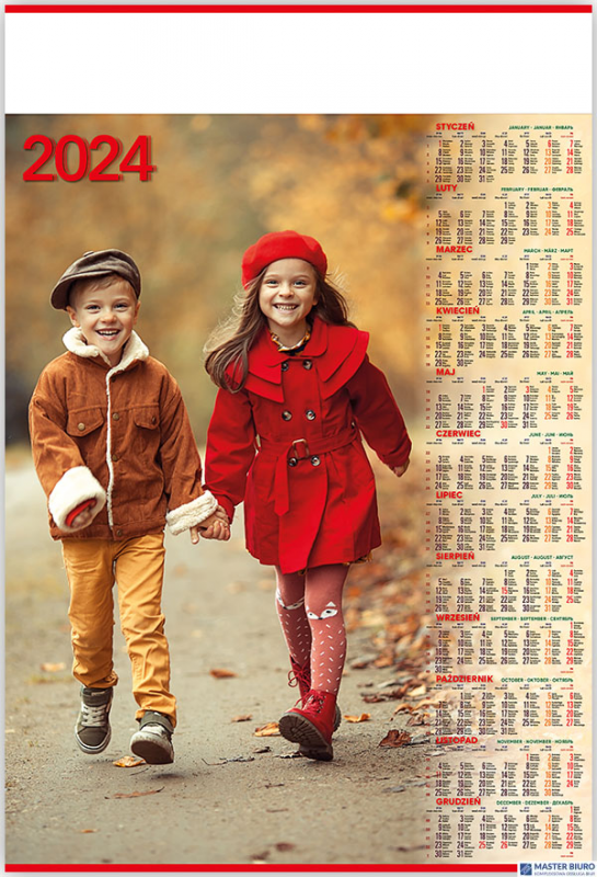 Kalendarz Plakatowy B-1, P17 - DZIECI 2024 TELEGRAPH