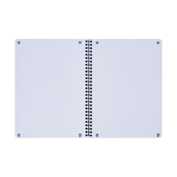 KOŁOZESZYT OXFORD ESSE 2SPI A4 80K  K5X5 CZARNY 400192076