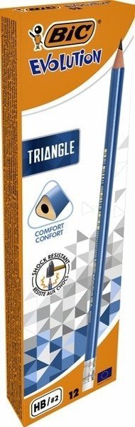 Ołówek trójkątny z gumką BIC Evolution Triangle , 964849