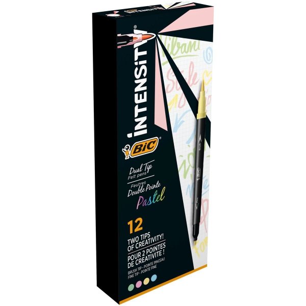 Pisak dwustronny Dual Tip Pastel mix 12 szt 503905