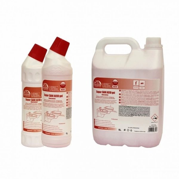 DOLPHIN Super Sani Acid Gel 1L - Żelowy środek do mycia i pielęgnacji wewnętrznych powierzchni sanitariatów D 222/1