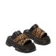 Sandały Dr. Martens MATTISON SLIDE Light Tan Mini Leopard Spot Hair On 41110200