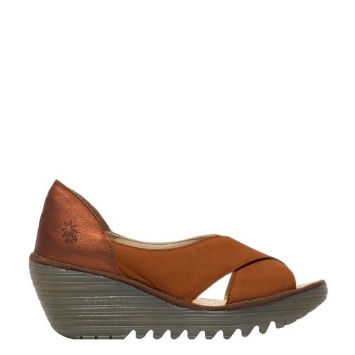 Sandały Fly London YOMA 307 Tan Cooper Cupido Idra P501307011
