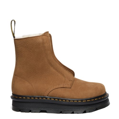 Buty Dr. Martens Zebzag Laceless WL Desert Brown Milled Nubuck WP 42019200 Ocieplane
