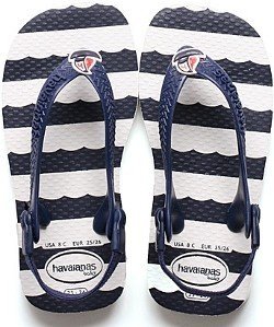 Klapki Havaianas BABY CHIC White/Navy Blue