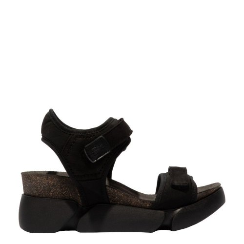 Sandały Fly London SIGO727 Black Strech Cupido P144727000