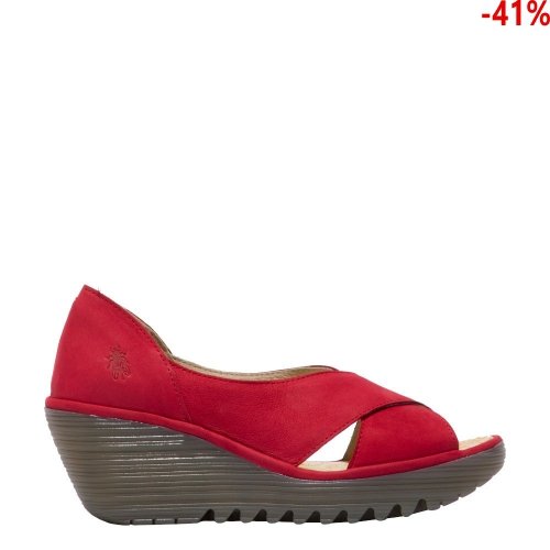 Sandały Fly London YOMA 307 Lipstick Red Cupido P501307003