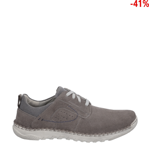 Półbuty Josef Seibel WILSON 04 Grau Velour/Kombi 42704 TE16 710 