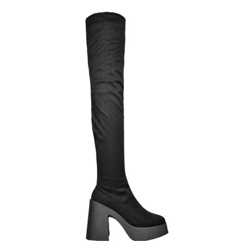 Kozaki Altercore DAPHNE Black Faux Suede